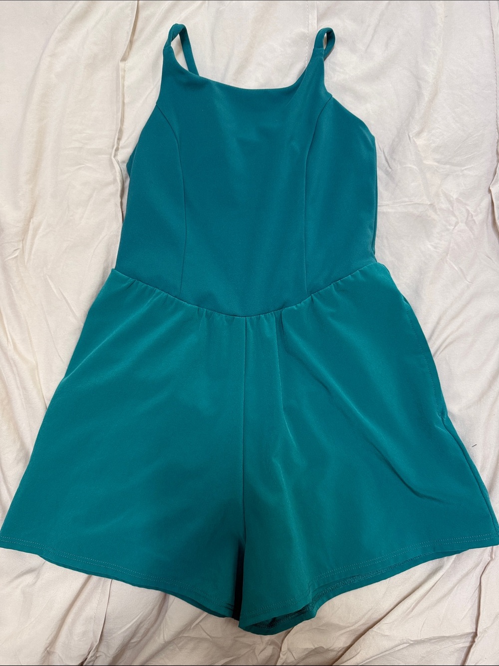 all in motion Teal Sleeveless Girls One-Piece Romper